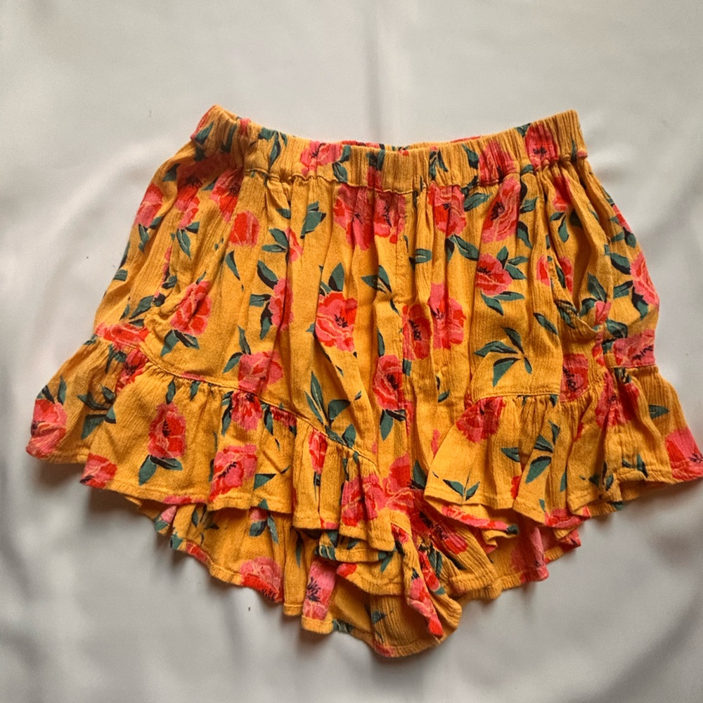 Billabong Yellow Floral Crop Top